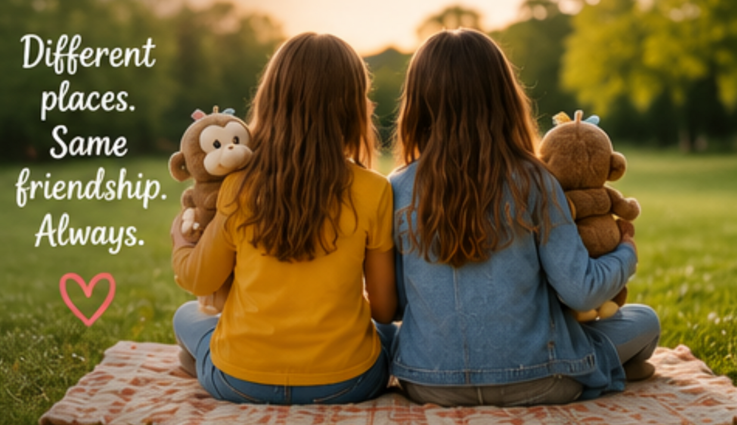 BFF Hugging Monkeys™ (20") – Best Friend Friendship Gift Set | Keep One, Give Your BFF One